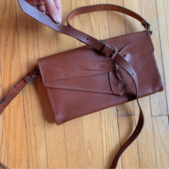 *HANDMADE* Vintage Leather Crossbody Purse - Picture 4 of 6